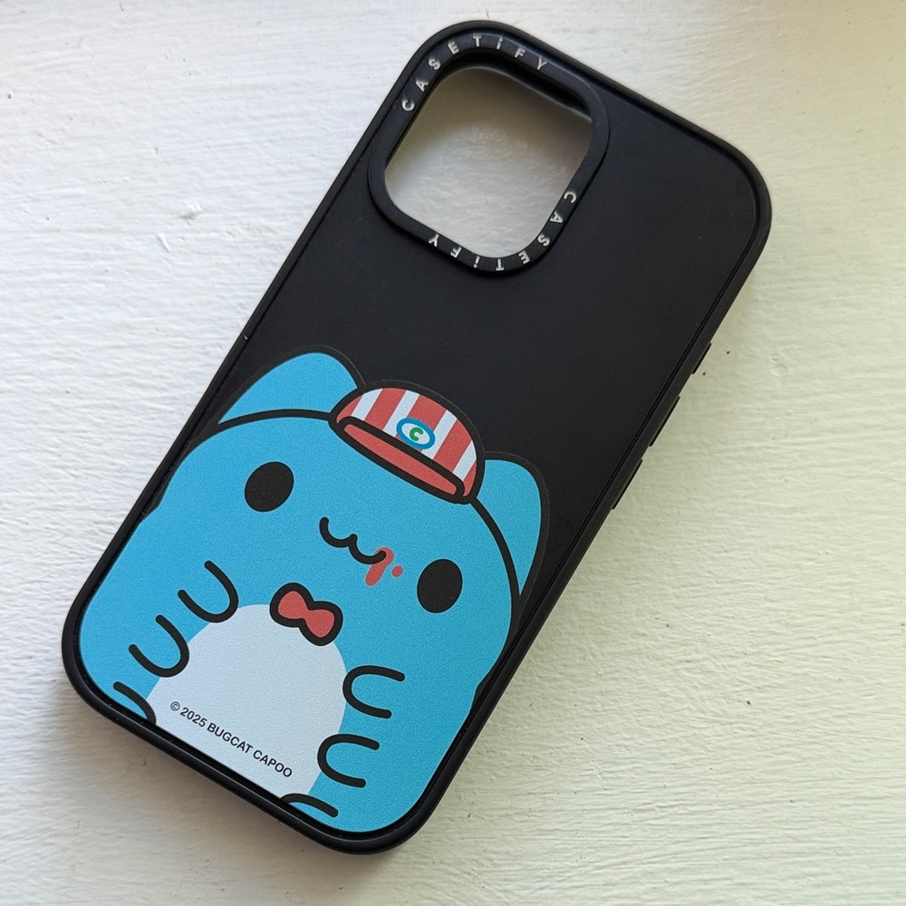 Casetify Black and Blue Cat iPhone 16 case